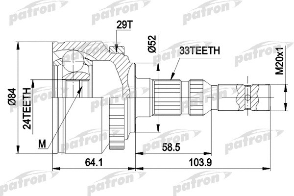 Изображение товара ШРУС Patron PCV1452