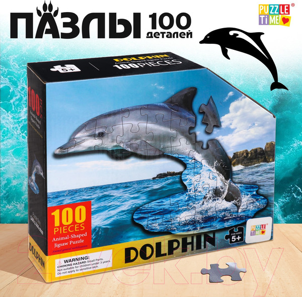 Изображение товара Пазл Puzzle Time Красивый дельфин 88658 / 9950779 (100эл)