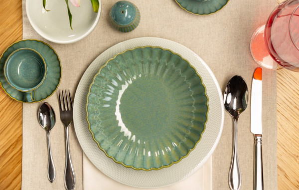 Изображение товара Кружка с ложкой Corone Rosenthal XSY3784 / фк9923 (голубой)