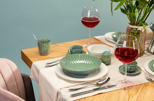 Изображение товара Кружка с ложкой Corone Rosenthal XSY3784 / фк9923 (голубой)