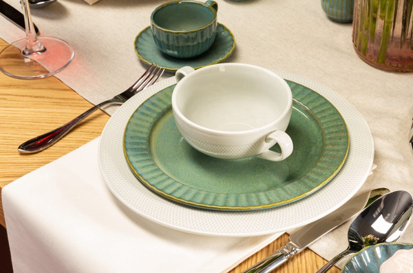 Изображение товара Кружка с ложкой Corone Rosenthal XSY3784 / фк9923 (голубой)