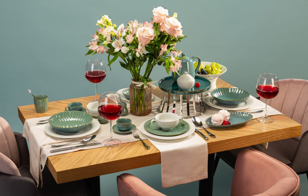 Изображение товара Кружка с ложкой Corone Rosenthal XSY3784 / фк9923 (голубой)