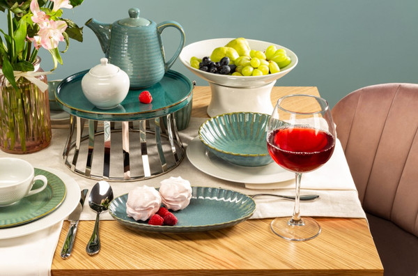 Изображение товара Кружка с ложкой Corone Rosenthal XSY3784 / фк9923 (голубой)