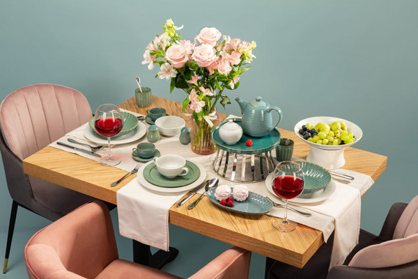 Изображение товара Кружка с ложкой Corone Rosenthal XSY3784 / фк9923 (голубой)