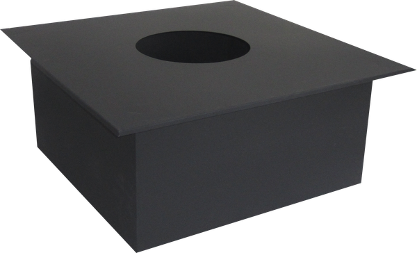 Изображение товара Потолочно-проходной узел дымохода КПД ф200 450x450 под сэндвич (черный)