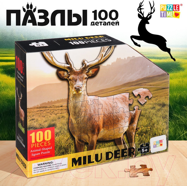 Изображение товара Пазл Puzzle Time Олень милу 88656 / 9950778 (100эл)