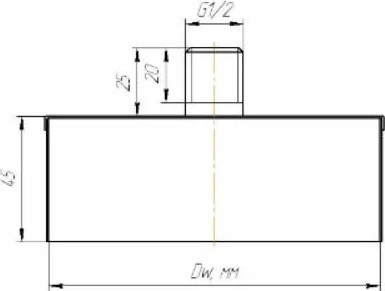 Изображение товара Заглушка дымохода КПД 0.7мм ф150 С конденсатоотводом (черный)