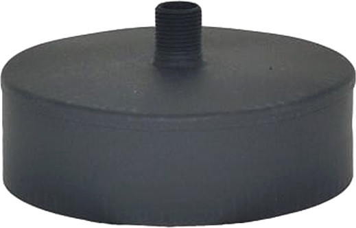 Изображение товара Заглушка дымохода КПД 0.7мм ф150 С конденсатоотводом (черный)