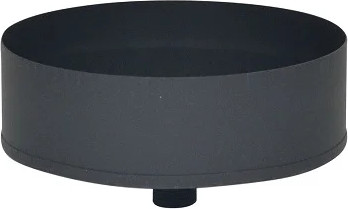 Изображение товара Заглушка дымохода КПД 0.7мм ф150 С конденсатоотводом (черный)