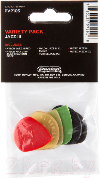 Изображение товара Набор медиаторов Dunlop Manufacturing PVP103