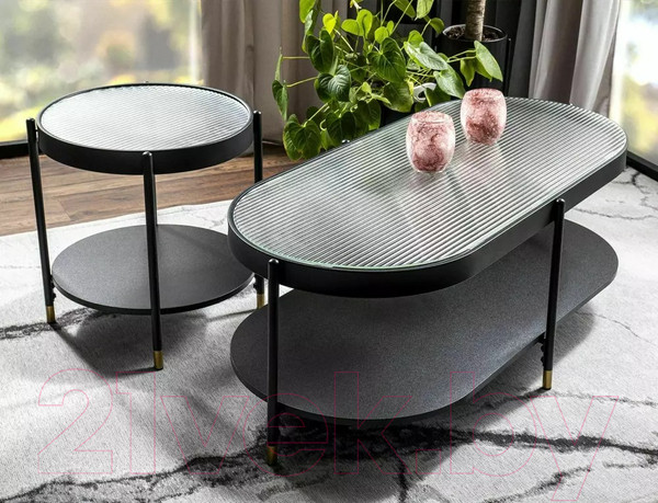 Изображение товара Журнальный столик Signal Laguna A (белый/черный)