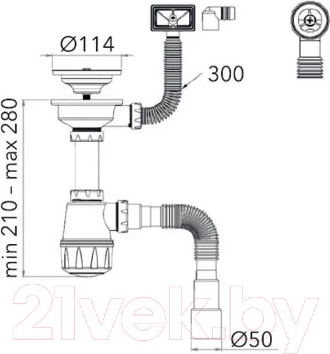 Изображение товара Сифон AV Engineering AVE129776E