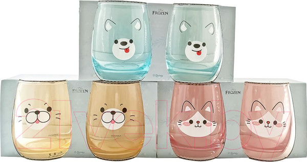 Изображение товара Набор стаканов Miniso Animal Faces Collection / 9008 (2шт)