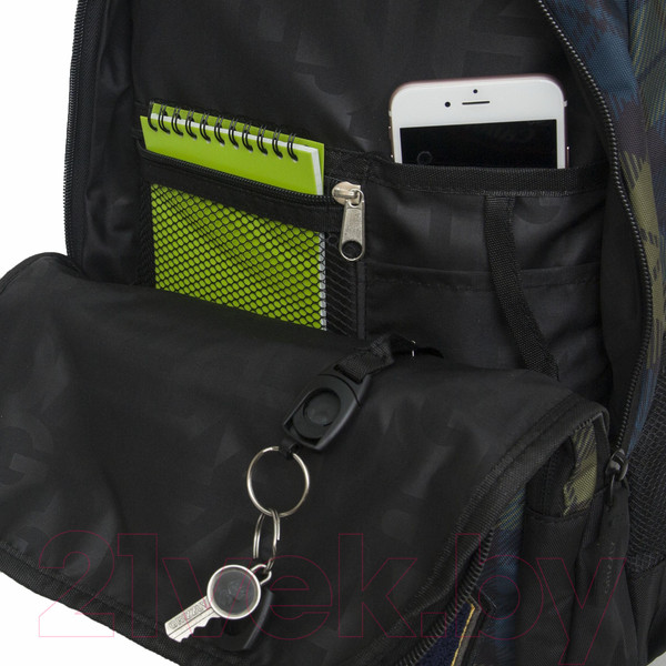 Изображение товара Школьный рюкзак Grizzly RU-430-6 (зеленый/синий)