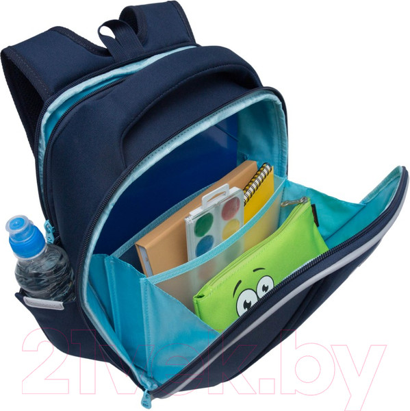 Изображение товара Школьный рюкзак Grizzly RAf-492-2 (синий)