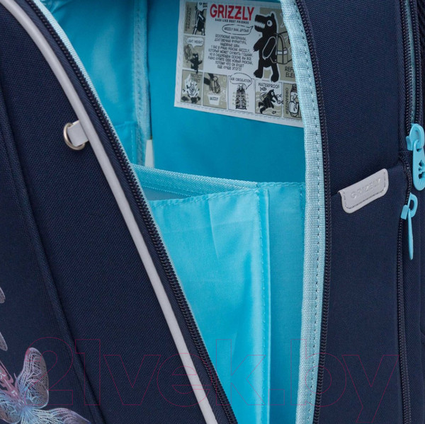 Изображение товара Школьный рюкзак Grizzly RAf-492-2 (синий)