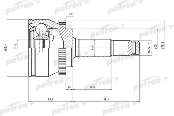 Изображение товара ШРУС Patron PCV1475