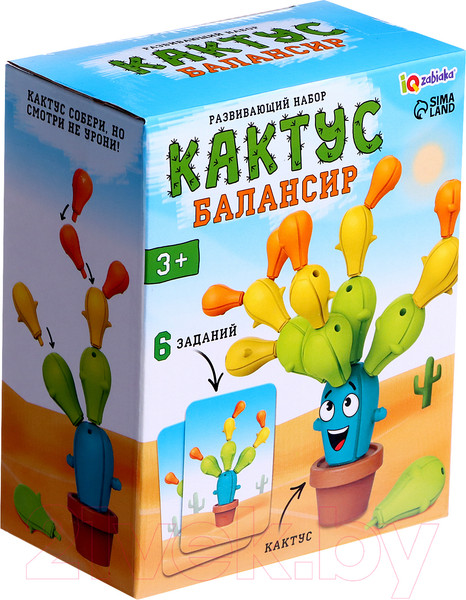 Изображение товара Развивающий игровой набор Zabiaka IQ Кактус-балансир XQS2060A / 9760450