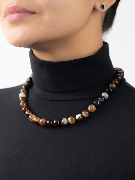 Изображение товара Бусы Wolves Агат 3030 (серый)