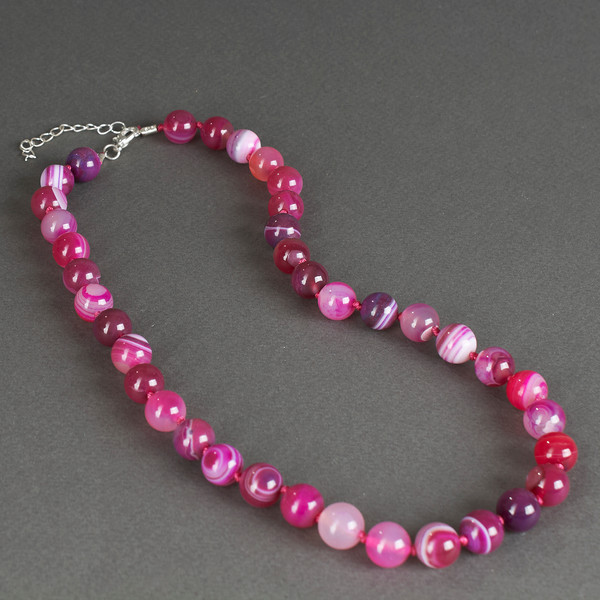 Изображение товара Бусы Wolves Агат 3033 (розовый)