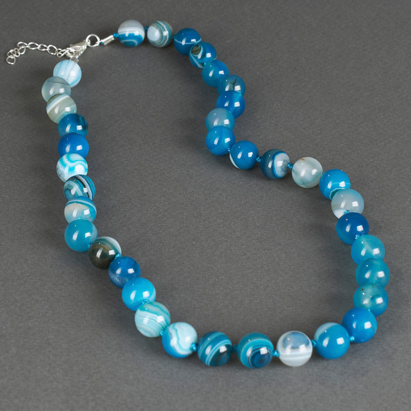 Изображение товара Бусы Wolves Агат 3036 (синий)