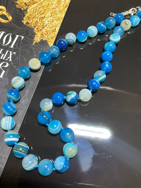 Изображение товара Бусы Wolves Агат 3036 (синий)