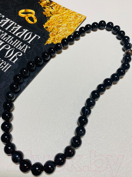 Изображение товара Бусы Wolves Агат 3038 (черный)