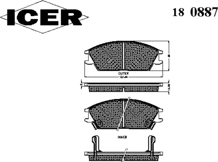 Изображение товара Тормозные колодки Icer 180887