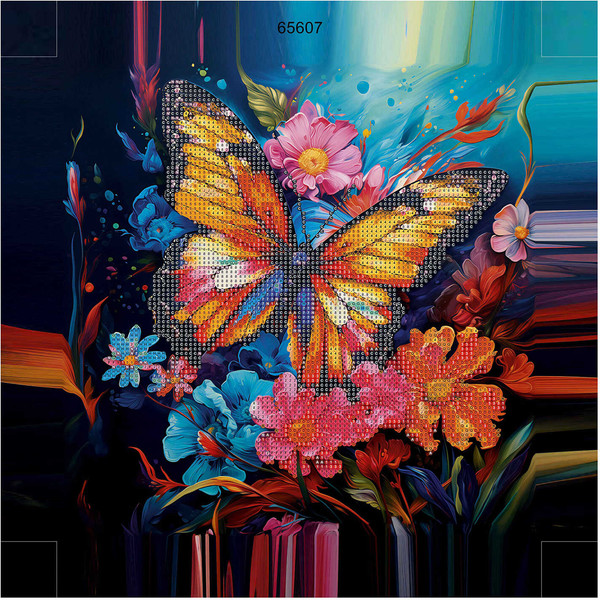 Изображение товара Набор алмазной вышивки Феникс+ Яркая бабочка / 65607