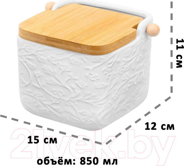 Изображение товара Емкость для хранения Elan Gallery Веточки-цветочки / 950307