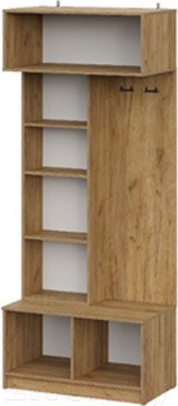 Изображение товара Секция в прихожую Mio Tesoro Авиньон (дуб крафт золотой/графит серый)