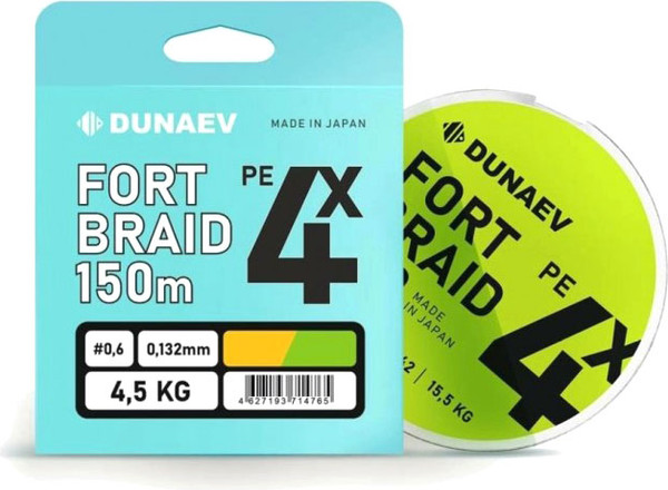 Изображение товара Леска плетеная Dunaev Fortbraid PEx4 DVW010 (темно-зеленый)