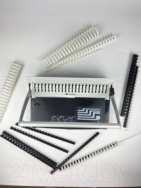 Изображение товара Пружины для переплета Гелеос BCA4-32WB 32мм (белый/черный)