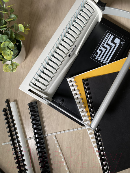 Изображение товара Пружины для переплета Гелеос BCA4-32WB 32мм (белый/черный)