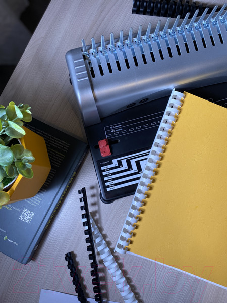 Изображение товара Пружины для переплета Гелеос BCA4-32WB 32мм (белый/черный)