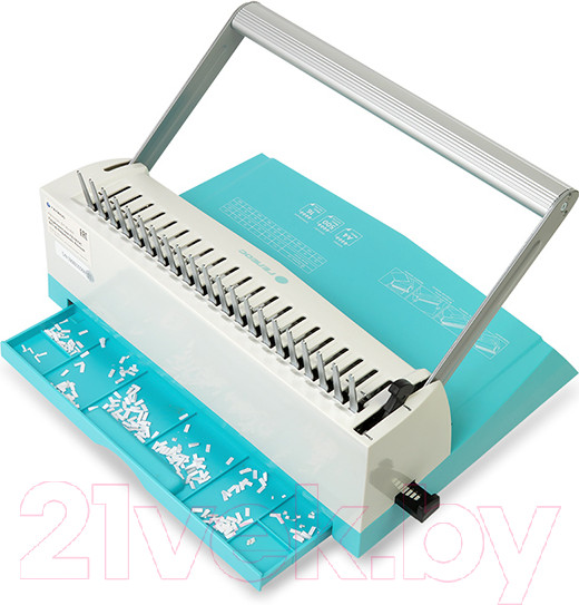 Изображение товара Брошюровщик Гелеос БП-16 / БП16пбб (бирюзовый/белый)