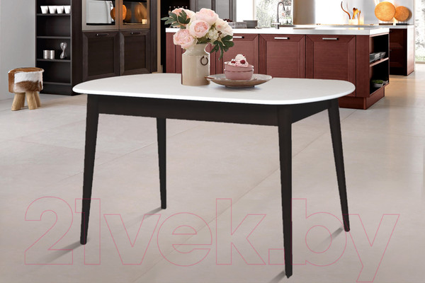 Изображение товара Обеденный стол Мебель-Класс Эней (белый/черный)