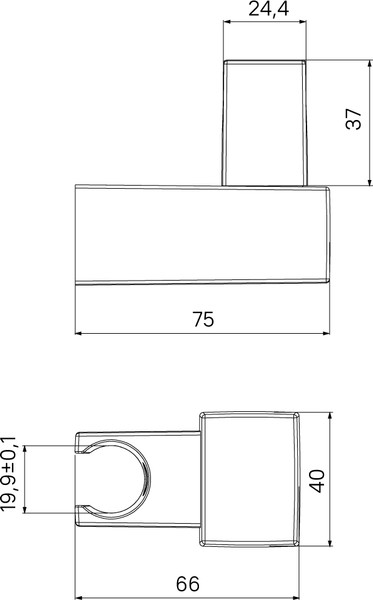 Изображение товара Душевой держатель IDDIS Agua AGUCP00i53
