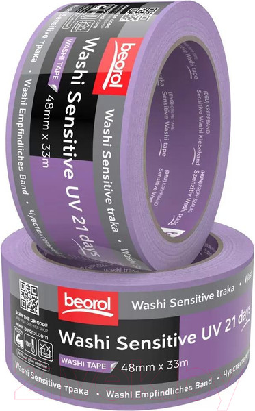 Изображение товара Лента малярная Beorol Brutal 21 дней UV Washi Paper 48мм/33м