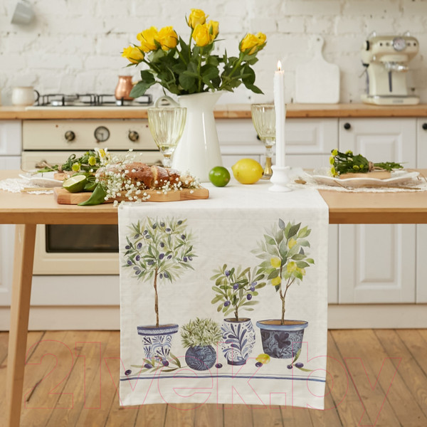 Изображение товара Дорожка на стол Этель Olives / 10226814 (40x149)