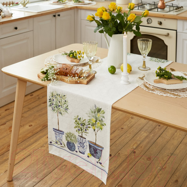 Изображение товара Дорожка на стол Этель Olives / 10226814 (40x149)