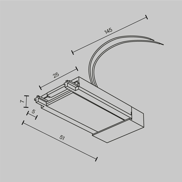Изображение товара Ввод питания для шинопровода Maytoni Accessories For Tracks Radity TRA084B-11W (белый)