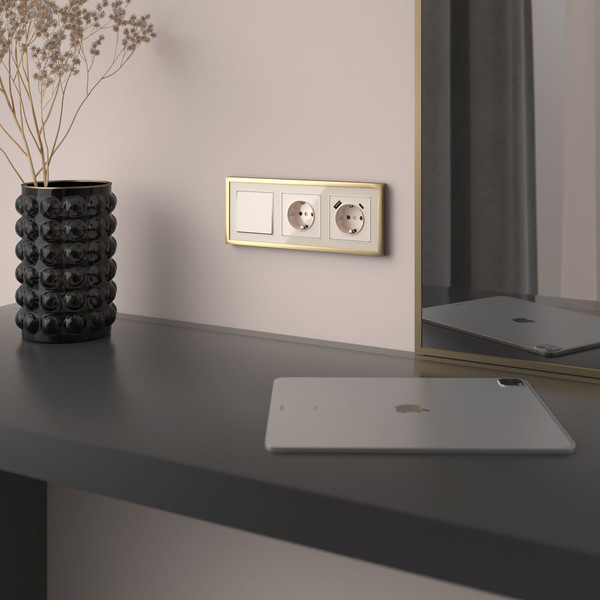 Изображение товара Выключатель Werkel W1110043 (айвори акрил)