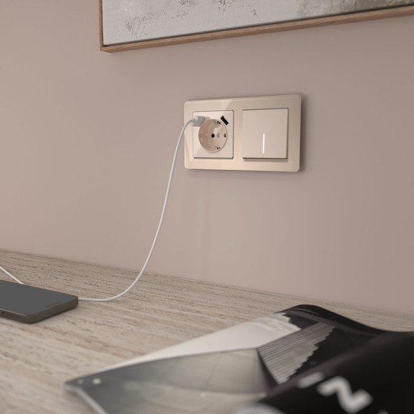 Изображение товара Выключатель Werkel W1112143 (айвори акрил)