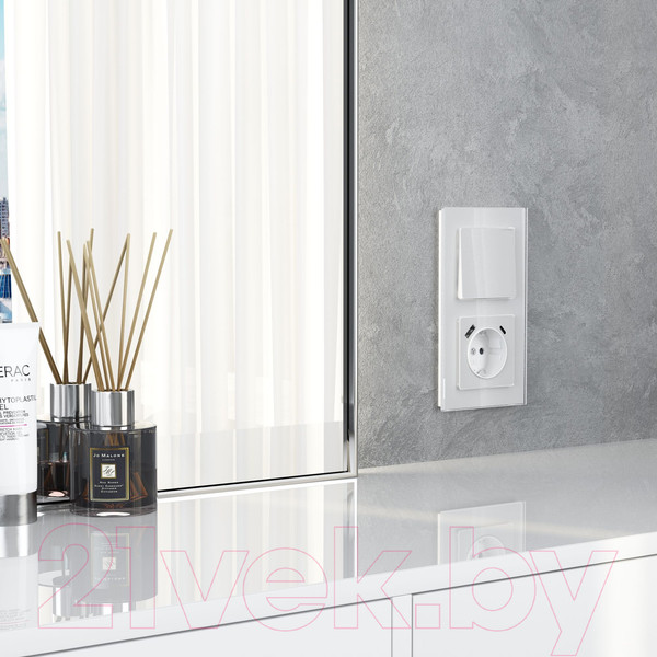 Изображение товара Выключатель Werkel W1112041 (белый акрил)