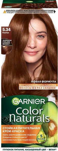Изображение товара Крем-краска для волос Garnier Color Naturals Creme 5.34 (корица)