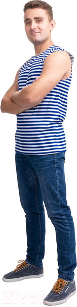 Изображение товара Майка Helios Кулирка голубая полоса T-HS-MT-56 (р.56)