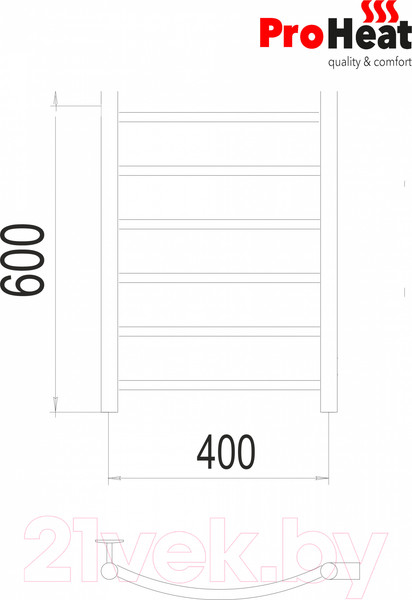 Изображение товара Полотенцесушитель водяной ProHeat Classic 40х60