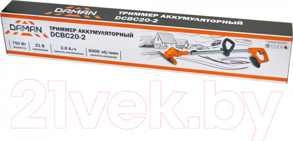Изображение товара Триммер аккумуляторный Daman DCBC20-2