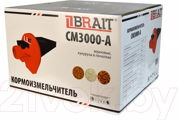 Изображение товара Измельчитель зерна электрический Brait СМ3000-A